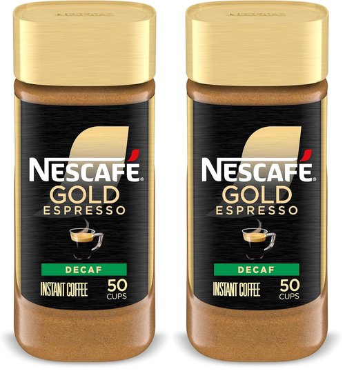 NESCAFÉ Gold Decaf Espresso Instant Coffee - Rich Flavor, 3.17 oz | Pack of 2