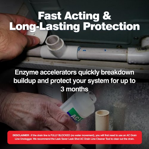 AC Drain Line Cleaner - 2 Pack / 6 Month Supply - Cleans HVAC drain lines, AC line cleaner, condensate lines, fountain drink drain lines and more