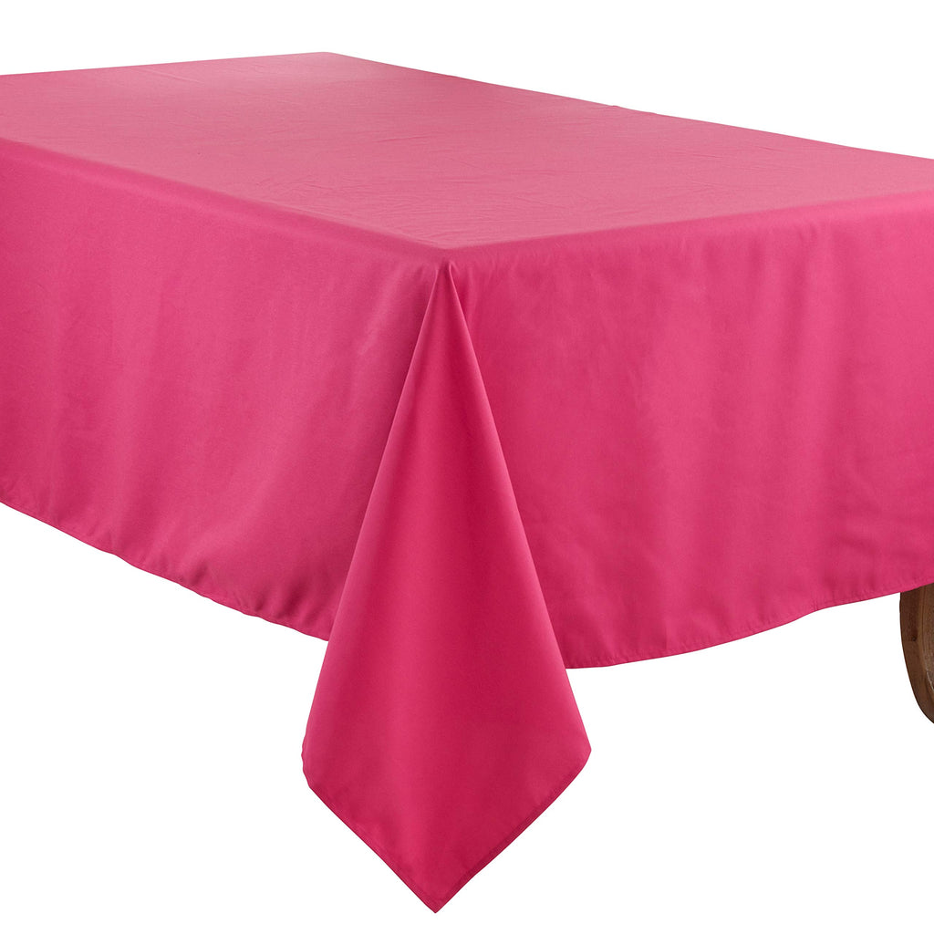 SARO LIFESTYLE Collection Casual Design Everyday Tablecloth, 65" x 160", Fuchsia