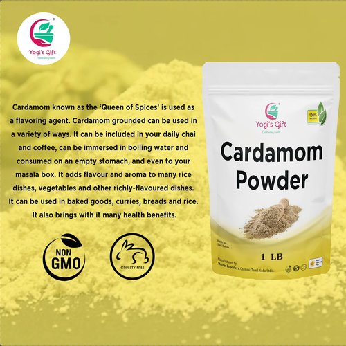Ground Cardamom Powder 1 LB (16 oz) – Aromatic & Premium Quality | Perfect for Baking, Coffee, Tea & Curries | aka Elaichi, Cardamon | By Yogi’s Gift®