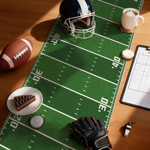 OHOME Football Party Decorations for Super Game Bowl 2026 - Game Day Table Runner | Football Decor Party Supplies - Football Theme Birthday Decorations Holiday Banner for Home