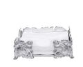 Arthur Court Napkin Holder Box Classic Heavy Cast Aluminum Metal Luncheon Fits Large Lunch Square Spring/Easter Napkins 7.5 inch Square