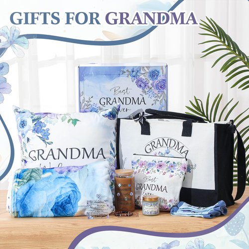 Paterr 10 Pcs Valentine Day Gifts Set for Grandma Nana Gigi Mimi, Xmas Gift for Grandmother from Grandkids Grandchildren(Grandma)