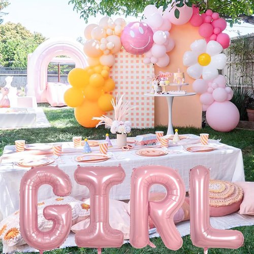 40" Giant Pastel Pink Letter X Balloon - Mylar Foil Alphabet X for Girls' Birthday Party Decorations