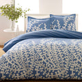 City Scene - King Duvet Cover Set, 100% Soft Cotton Bedding for Year Round Comfort, 3 Piece Bed Set with Matching Pillowcases (Branches Blue)
