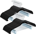 HOUSE DAY Velvet Hangers - 30 Pack Non-Slip Heavy Duty Suit Organizer with 360° Hook | Black