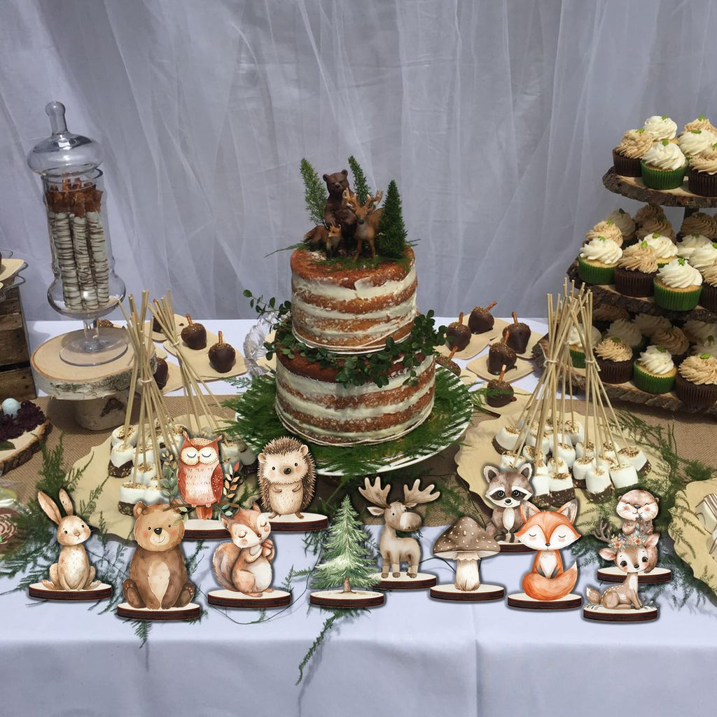 Woodland Baby Shower Decorations 12Pcs Woodland Centerpieces for Table Decorations