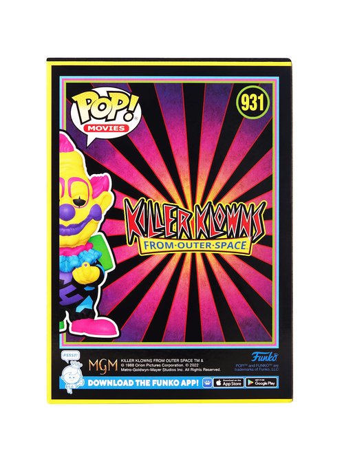 Black Light Jumbo Funko POP! Figure - Killer Klowns from Outer Space, Multicolor