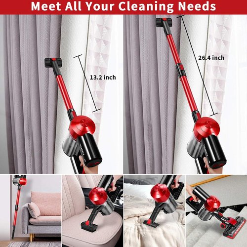 Iwoly C150 Cordless Vacuum Cleaner - Rechargeable 2200mAh Battery, 18000Pa Suction | Lightweight Handheld for Hard Floors