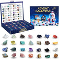 Apengshi Crystal Advent Calendar 2025 - 24 Natural Gemstones & Healing Stones for All Ages