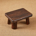 SINOBEST Wooden Stool, Rectangular Bedside Step Stool, Step Ladder for Kitchen & Bathroom, Foot Rest Stool Under Desk, Super Sturdy Hold Up to 500 LBS