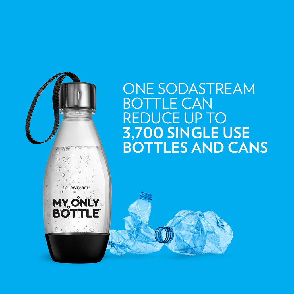 sodastream 0.5 Liter My Only Bottle Black, 1 Count (Pack of 4)