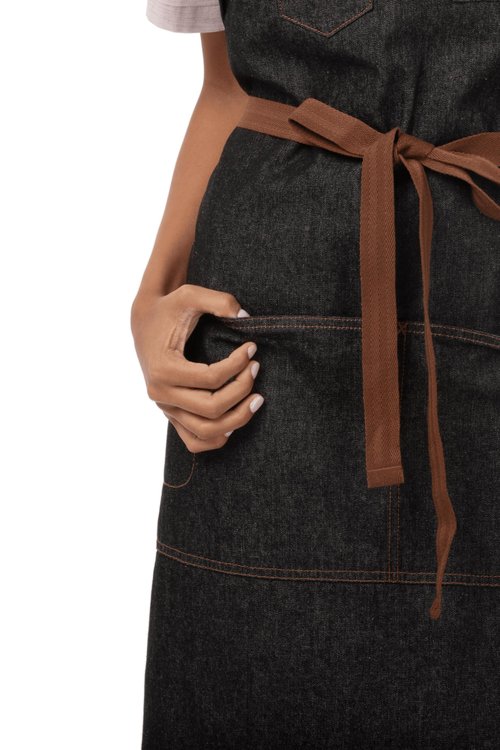 Chef Works Unisex Memphis Bib Apron, Black, One Size