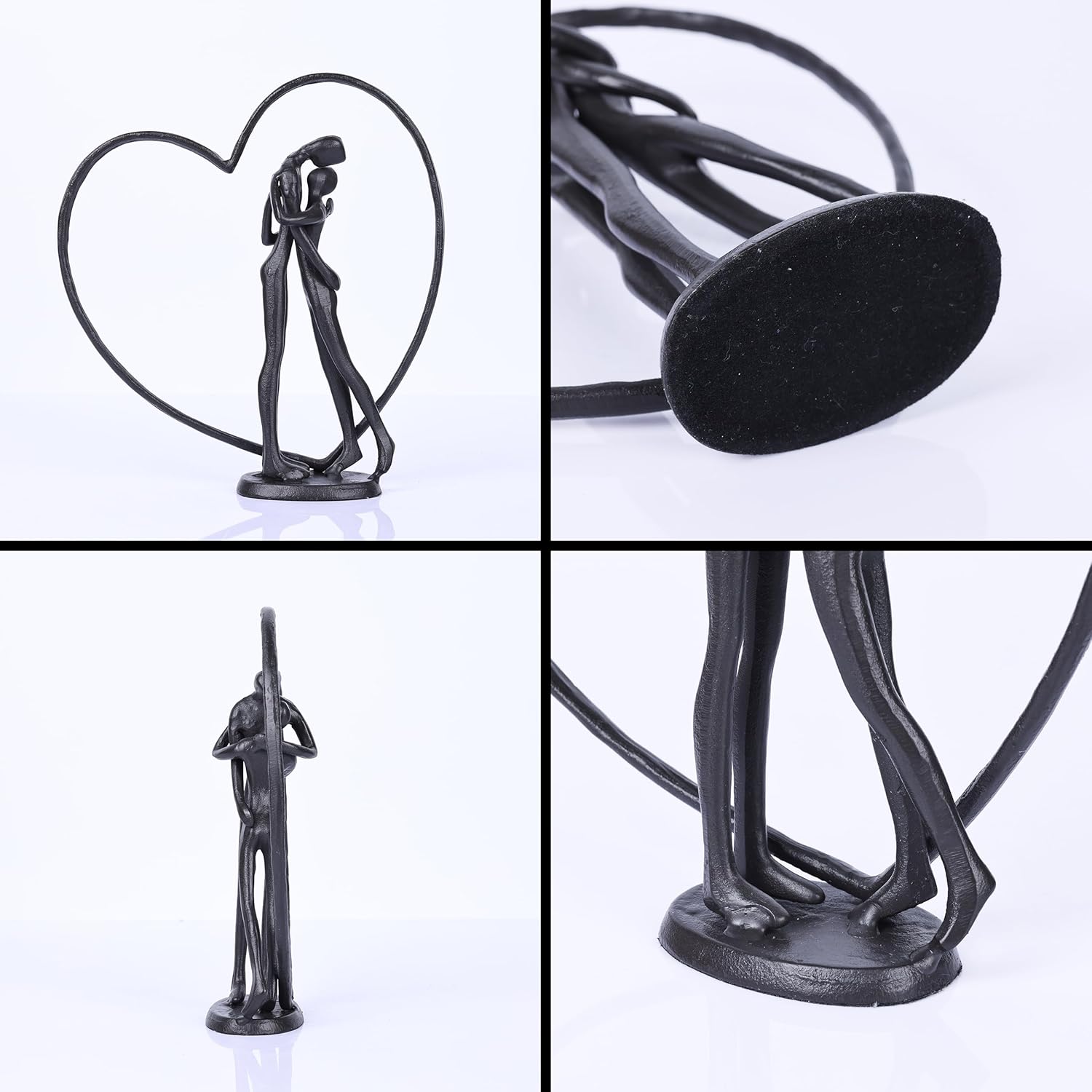 Suruim Anniversary Iron Sculpture - Romantic Heart Statue Gift for Couples | Perfect Valentine's Day Present