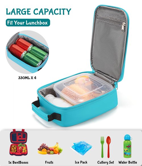 Tongtai Boy Lunch Box,Kids Lunch Bag Insulated Leather Game Lunch Box for School Thermal Meal Cooler Lunch Boxes for Boy Girl Kid Toddler Teen