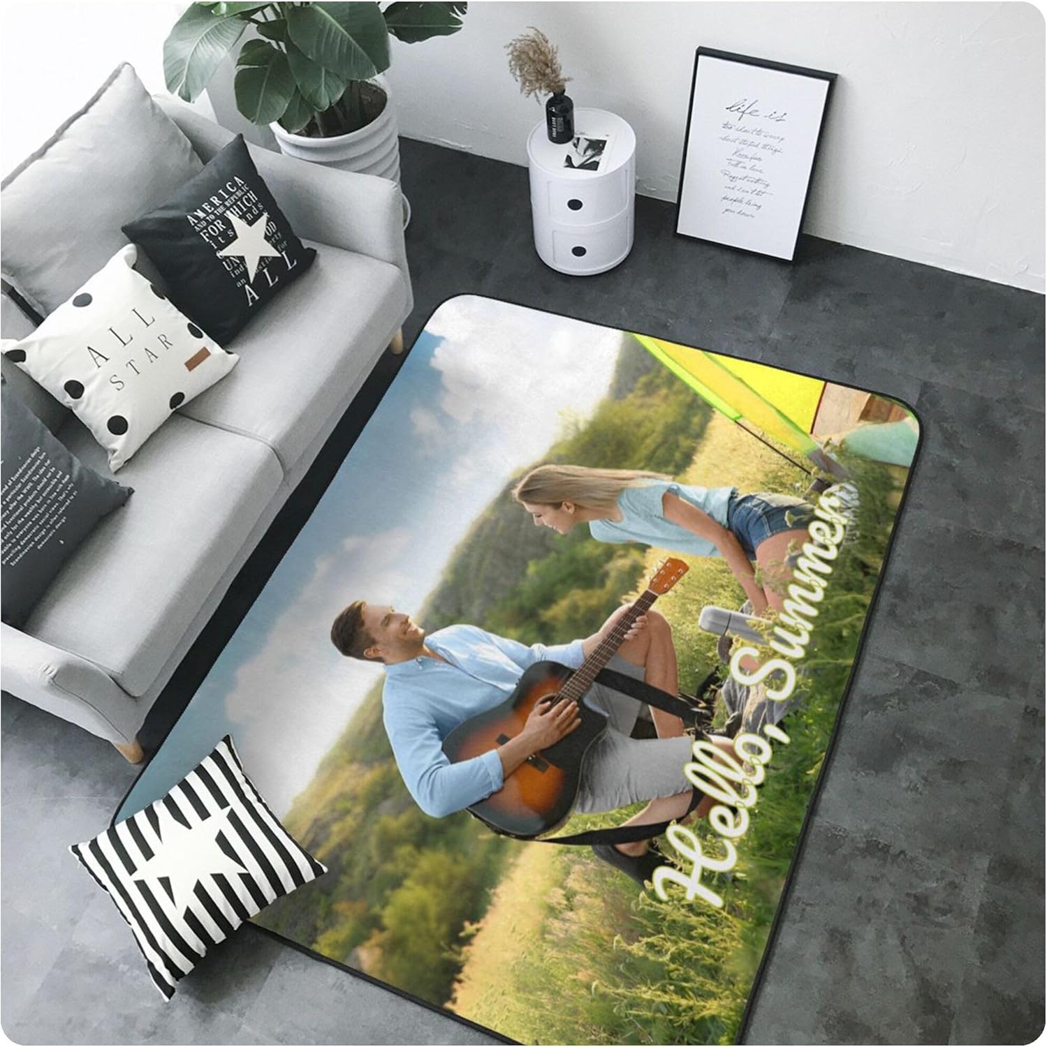 Skiennix Custom Rug - Personalized Area Carpet with Your Logo | Anti-Slip, Washable, 36 x 24 in