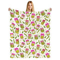 Pickle Gifts Blanket - 50 x 60 Inch Cozy Blankets Pickled Cucumber Throw Blanket for Girls, Soft Flannel Blankets for Bed Couch, Kimchi Sofa Stuff Decor for Women, Gift for Pickles Lover