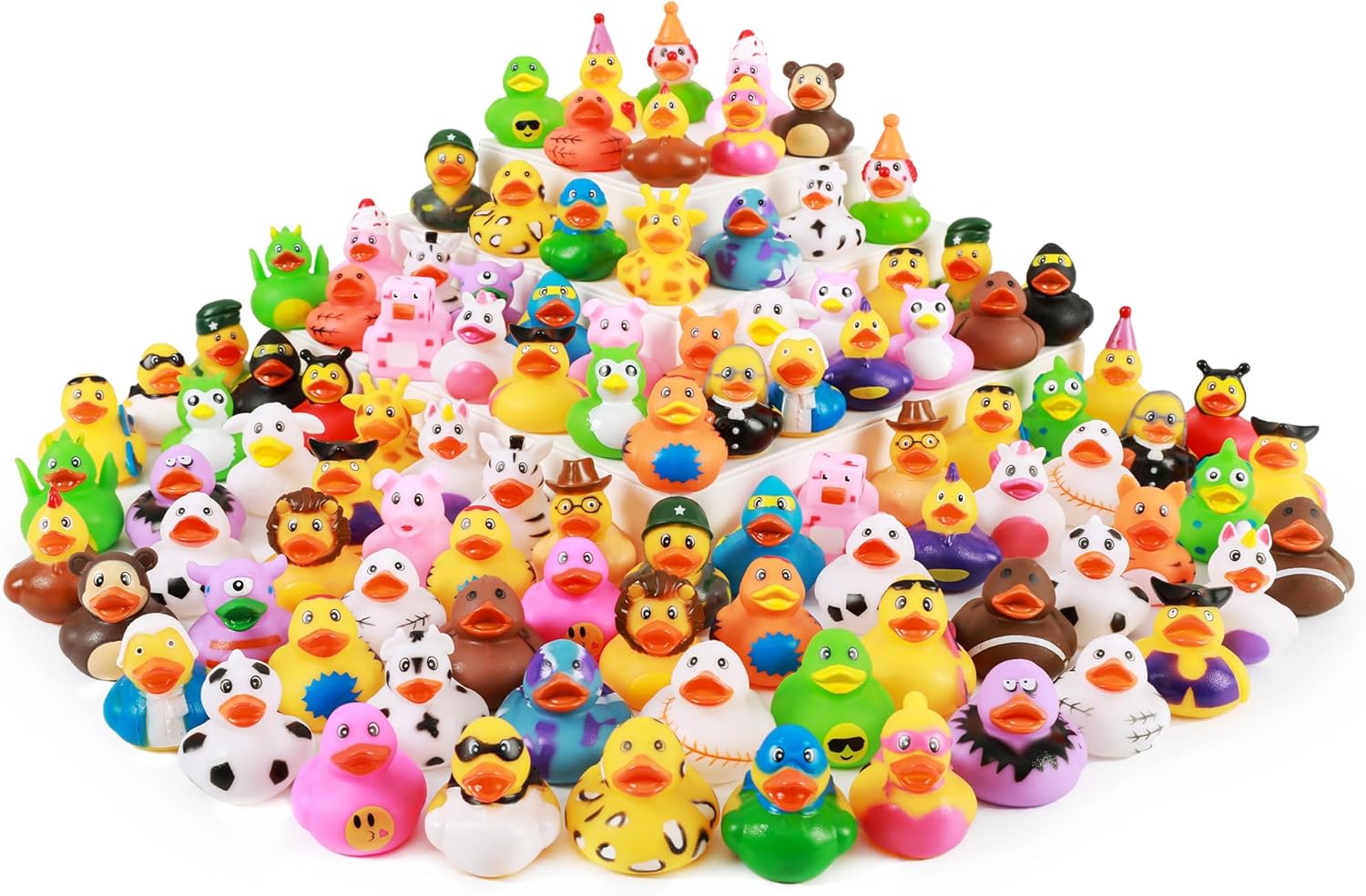 XY-WQ Rubber Duck 100 Pack - 2.3 Inch Bulk Floater Toy for Kids | Perfect for Parties, Birthdays & Bath Time
