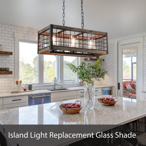 Aspen Creative 23648-60-2 Clear Glass Shade, 1-5/8" Fitter Size, 4-5/8" Diameter x 5-3/4" Height, 2 Pack