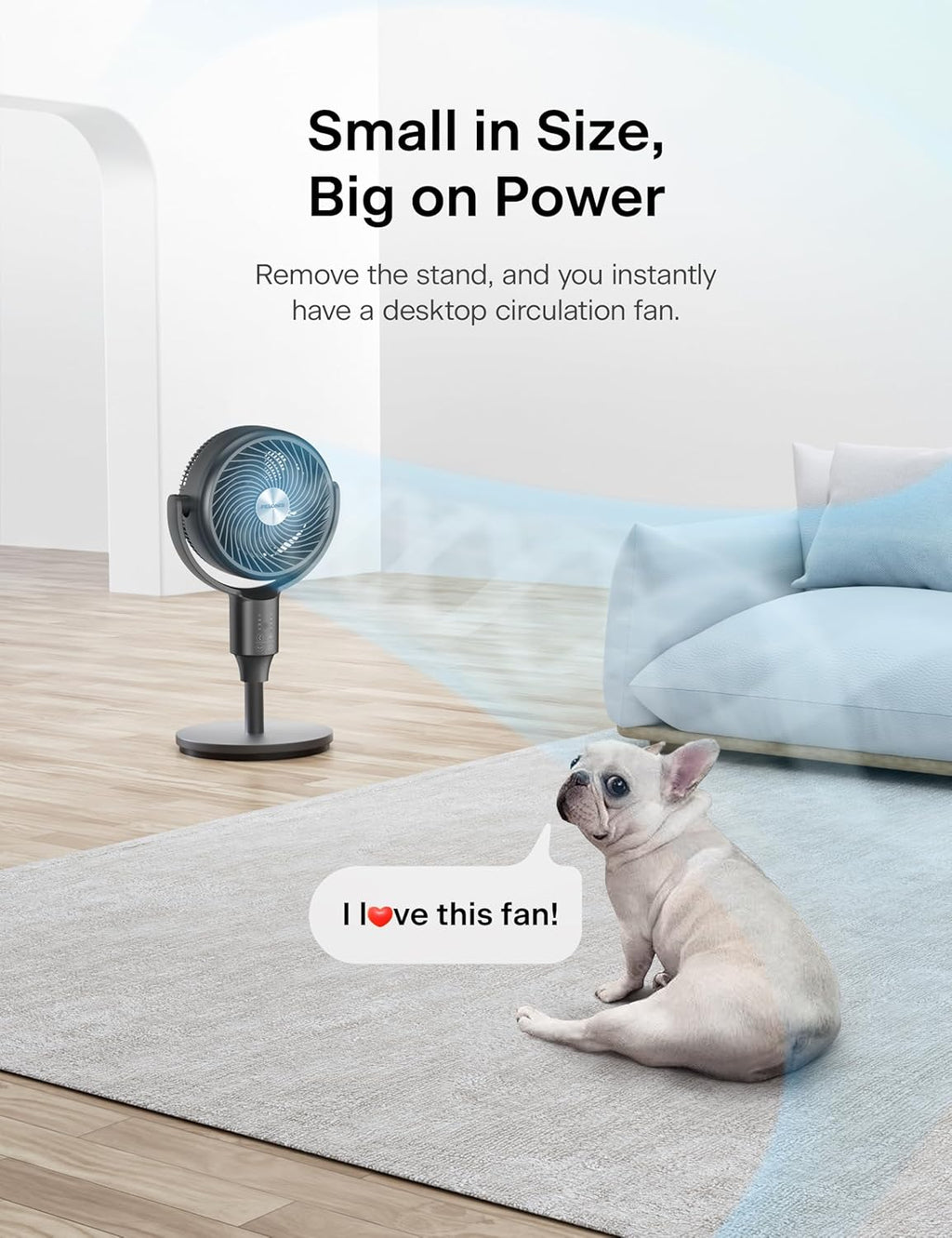 Pelonis Pedestal Fan - Ultra OmniFlow Air Circulator with 135°+90° Oscillation, Quiet Operation & Remote Control
