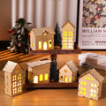 Skiennix Christmas Village Set - 12 Unassembled Houses with 6 LED Candle Lights | Festive Holiday Decor