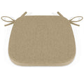 Shinnwa Dining Chair Cushions, Non Slip Seat Cushions for Kitchen Chairs with Ties, 15 x 15.5 inches, Natural Linen
