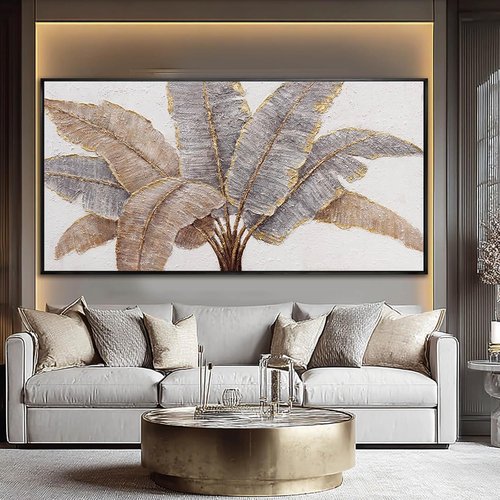 CHUDANHAO Canvas Wall Art - Contemporary Gold Textured Home Decor | 29"x58" for Living Room & Kitchen