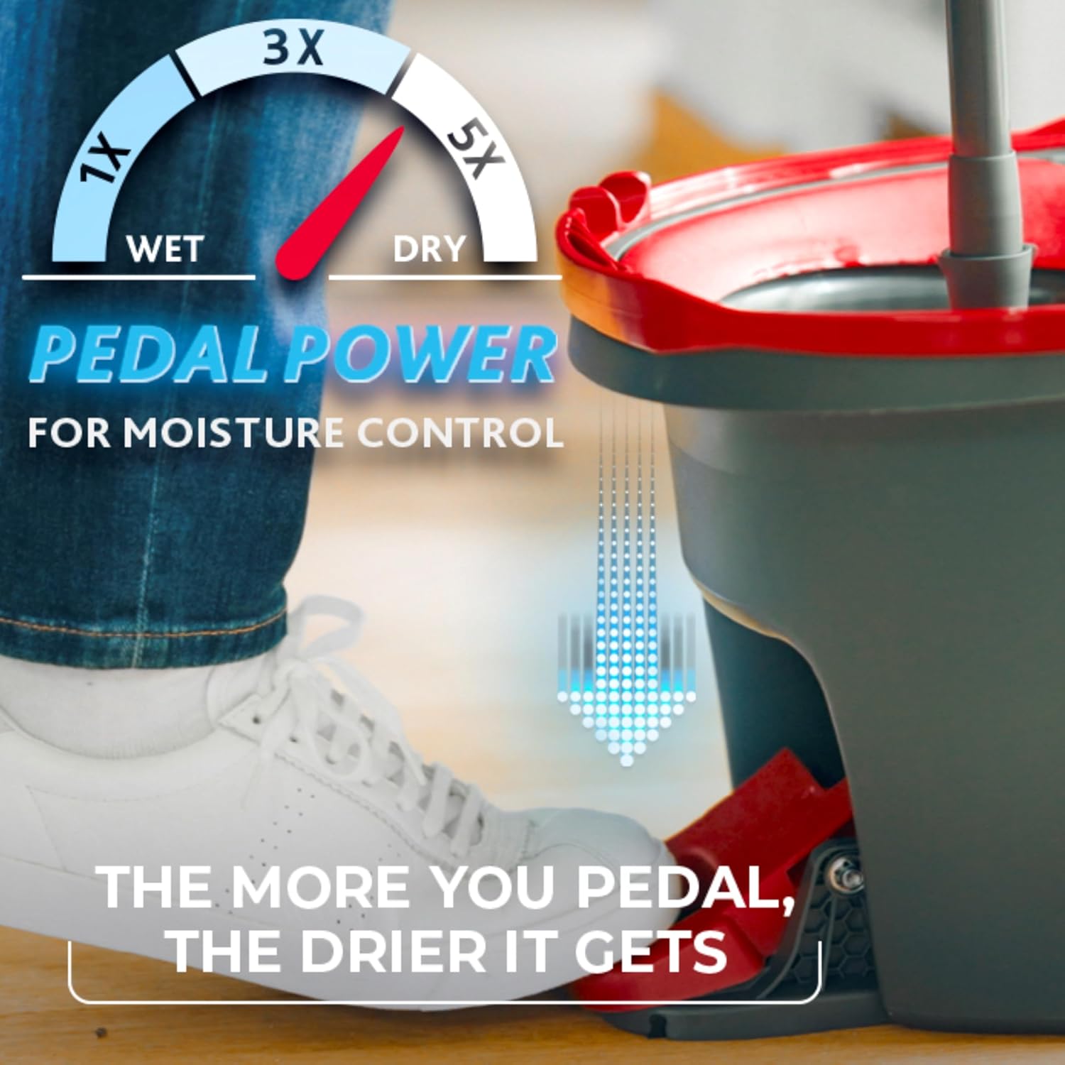 O-Cedar EasyWring Microfiber Spin Mop - Efficient Floor Cleaning System with 4 Extra Refills