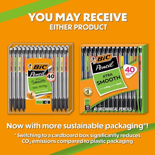 BIC Xtra Smooth Mechanical Pencil - 0.7 mm Medium Point, Refillable & Retractable | 40-Count Pack