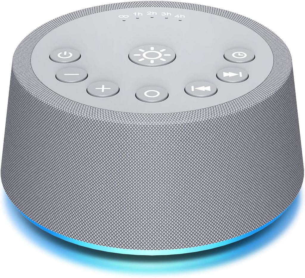 SoundLegend Sleep White Noise Machine - 30 Soothing Sounds, 32-Level Volume, 12 Color Lights, Compact Design