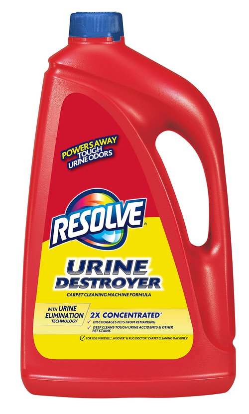 Resolve Urine Destroyer Steam Carpet Cleaner Solution – 2X Concentrated Formula Urine Eliminator for Pet Stains & Odors, Safe for Bissell, Hoover & Rug Doctor, 60 fl oz