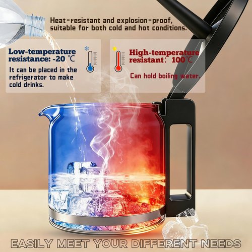 𝟐𝟎𝟐𝟔 𝐔𝐩𝐠𝐫𝐚𝐝𝐞 Carafe Compatible With Technivorm 89830 1.25L Glass Carafe, 10Cup/40oz Coffee Pot Compatible with Moccamaster KBG/KBGV/CDG Model Brewer, External Metal Ring Reinforcement.
