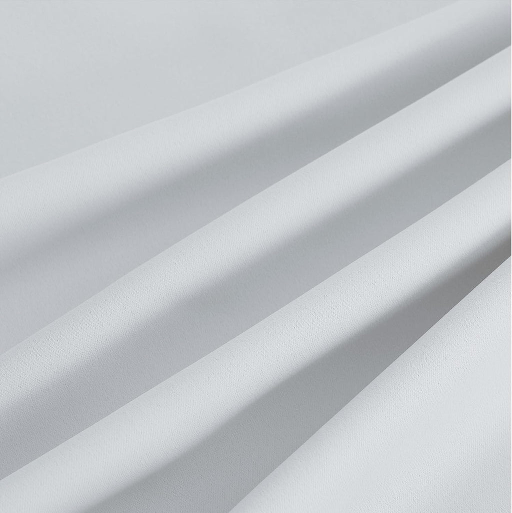 NICETOWN Room Darkening Curtains - Greyish White Drapery Panels, 52" x 90" for Ultimate Light Control