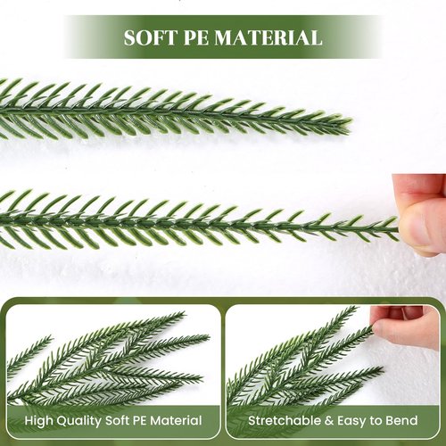 6ft Artificial Christmas Garland, Real Touch Norfolk Pine Garland - Pine Garland, Greenery Christmas Garland for Mantle, Table, Fireplace, Indoor, Outdoor Christmas Decorations