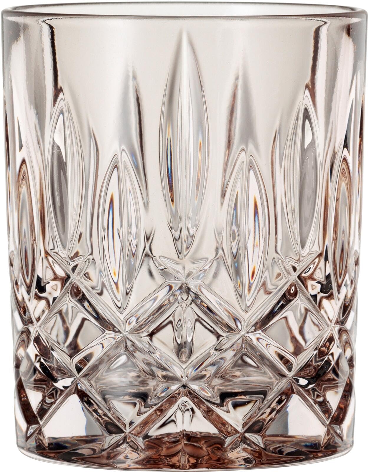 Nachtmann Noblesse 10 oz Whisky Tumblers, Set of 2 – 4" Crystal Drinking Cups with Classic Cut Design, Lead-Free, Trusted Quality Barware for Cocktails, Whisky & Fine Spirits - Signature Gift (Taupe)