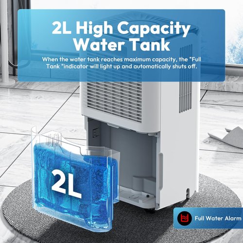 2000 Sq.ft Dehumidifier for Basement, LUKO 30 Pint Dehumidifier with Drain Hose for Continuous Drainage, Intelligent Humidity Control Panel and 24H Timer, 3 Modes, Child Lock, Auto Defrost