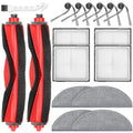 17 Pack Replacement Accessories Kit Compatible with Roborock Q10 S5/Q10 S5+/Q10 X5/Q10 X5+ Robot Vacuum, 2 Main Brush, 6 Side Brush, 4 HEPA Filter, 4 Mop Pads