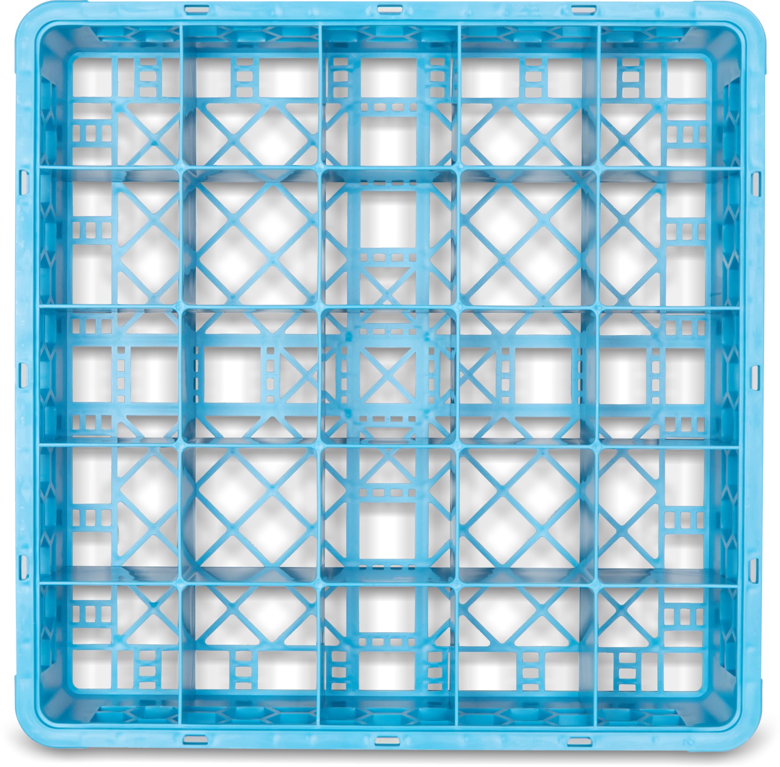 Carlisle FoodService Products OptiClean 25 Compartment Glass Racks – Fits 3.25" Diameter Red Wine Goblets, Beverage Glasses, Rocks Glasses, Tamper Proof Restaurant Kitchen, Blue