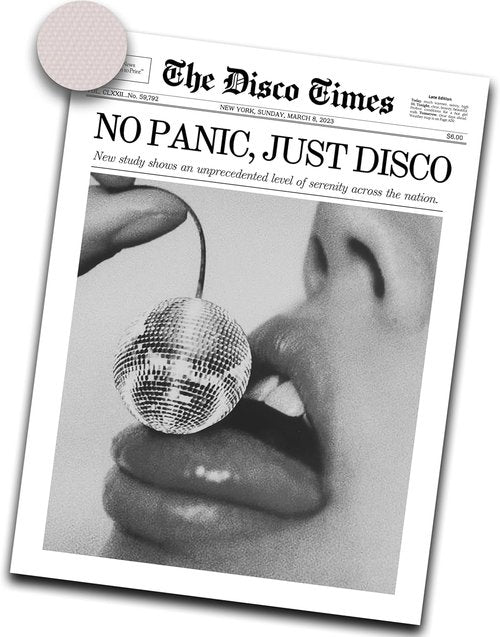 iHery Disco Ball Wall Art Print - Trendy Unframed Canvas Poster for Home Décor | 12x16in