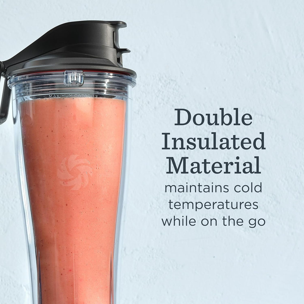 Vitamix Personal Cup Adapter - BPA-Free Blender Cups with Stainless Steel Blades | 20-Ounce Size, Dishwasher Safe