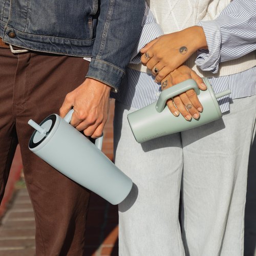 BrüMate Era 40 oz Tumbler with Handle and Straw | 100% Leakproof Insulated Water Bottle Tumbler with Lid and Flexible SoftSip Straw | Made of Stainless Steel | Cup Holder Friendly | 40oz (Mocha)