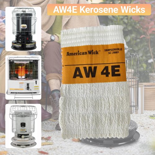 AW4E Kerosene Heater Wick Replacement - Fits for Sengoku HMN-110, KeroHeat CTN-110, Heatmate HMN-110, Mega Heat MGN-110 -Replace for American Wick #4E- Easy Install, Clean Burn, No Trimming Needed