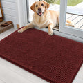OLANLY Dog Door Mat - Absorbent Non-Slip Mud Mat for Muddy Paws | 35x24 Inches, Quick Dry Chenille, Caramel Russet