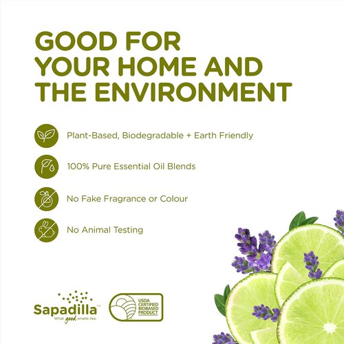Sapadilla Sweet Lavender + Lime Biodegradable All-Purpose Cleaner Concentrate, 25 Ounce