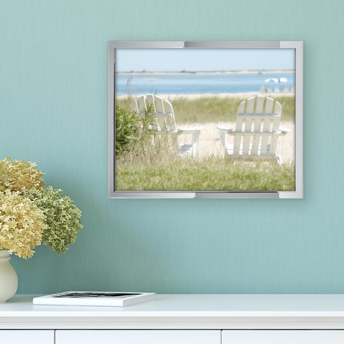 Mikasa Mirror Front with Walnut Sides Portrait Gallery Frame, Displays one 11x14 Photo With Mat and One 16x20 Photo Without Mat, 21.2x17.2x0.9 Inch