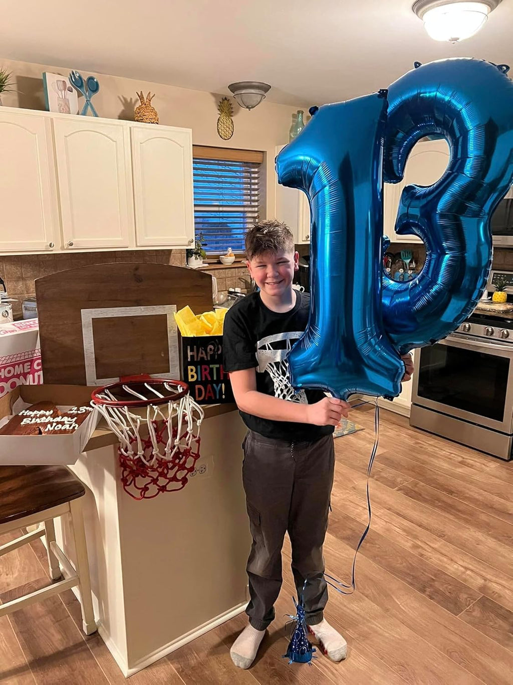 Number 13 Balloon - Navy Blue 40-Inch Birthday Decoration for 13-Year-Olds | Perfect Party Supplies