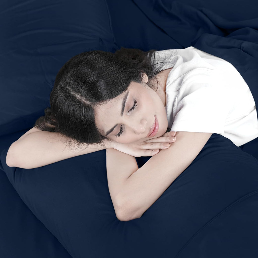 Utopia Bedding Full Sheet Set - Soft & Breathable 4-Piece Microfiber Bed Sheets for Full Size Bed | Navy Blue