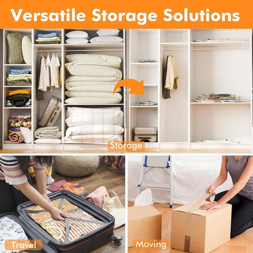 GONGSHI Vacuum Storage Bags - Space Saver Seal Bags for Clothes, Blankets & Pillows | 5 J 5 L
