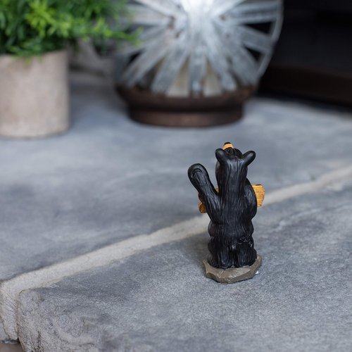 DEMDACO Bearfoots by Jeff Fleming Don't Feed The Bears Mini Black Bear 3 x 2 Hand-cast Resin Figurine Sculpture