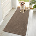 OLANLY Dog Door Mat - Absorbent Non-Slip Washable Chenille Mat for Muddy Paws | 70x32 Tan